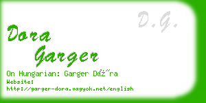 dora garger business card